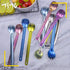 TiTo Titanium Long Handle Spork and Spoon, Eco-Friendly Ultralight Flatware for Camping and Travel