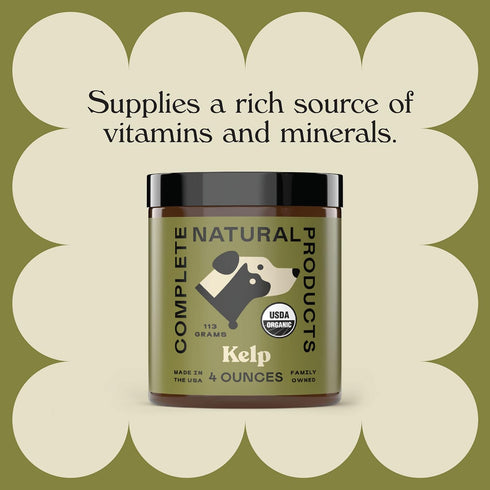 Complete Natural Products Organic Kelp Powder - 4oz - Pure Organic Kelp Powder for Pets