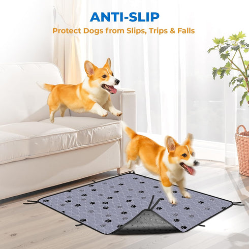 2 Pack 48''x60'' 8 Fostanfly Non-Slip Washable Pee Pads for Dogs, Extra Large Ultra-Absorbent and Leak-Proof Reusable