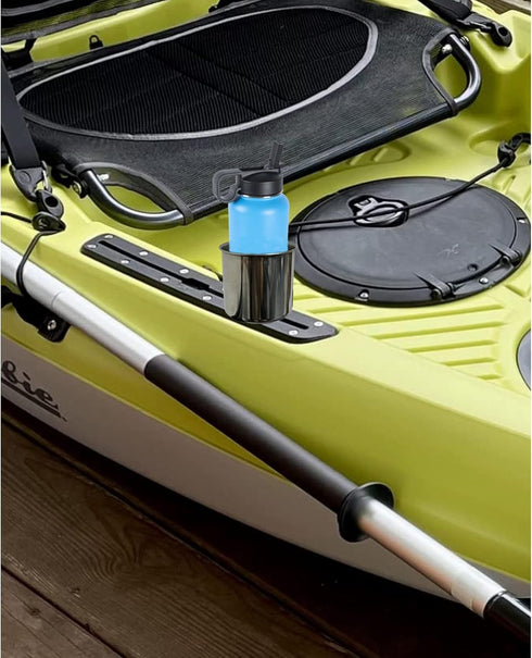 Multi-Functional Kayak Cup Holder, Track Mounted Drink Holder, Phone Holder, Stainless Steel, No Track
