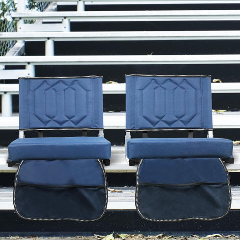 Stadium Seats for Bleachers with Back Support, Bleacher Seats with Backs and Cushion Wide, Portable Folding Comfort
