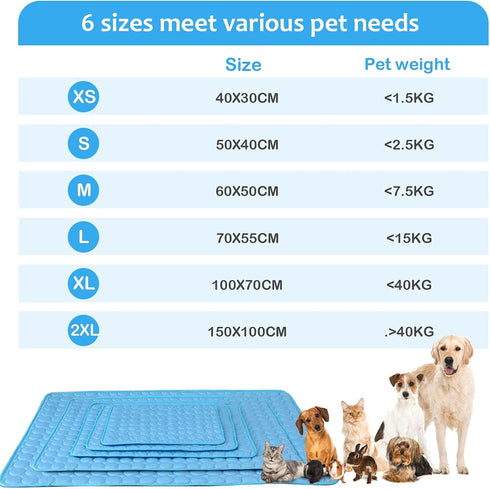 Summer Cooling Mat & Sleeping Pad - Easy Carry, Easy to Clean, Waterproof Bottom, Water Absorption Top, Safe Materials