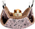 Petmolico Small Pet Hammock Bed, Warm Hanging BunkBed for Parrot, Sugar Glider, Squirrel, Hamster, Rat, Pink Cup