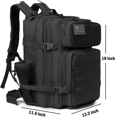 QT&QY Military Tactical Backpack for Men, 25L/35L/45L Molle Daypack, Bug Out Bag with Bottle Holder