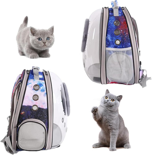 Cat Clear Bubble Backpack Carrier, Space Capsule for Small Dogs, Airline Approved Travel Hiking Cat Book Bag