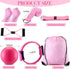 Poen 14 Pcs Pilates Ring and Ball Set for Women - Circle Ball with Stretching Strap, 8 Resistance Bands, Non-Slip Socks.