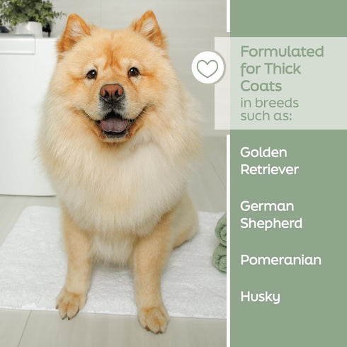 New! Hartz True Coat Thick Coat Dog Shampoo, Desheds & Softens with Oat Milk, Coconut Oil & Aloe