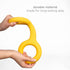 Ubbi Tuggle Dog Toy, Durable Rubber with Ergonomic Grip for Medium to Large Breeds, Yellow