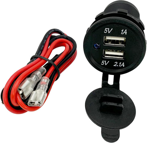 Golf Cart USB Charger Port Outlet for EZGO Club Car Yamaha Golf Car 12V