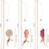 Cat Toys for Indoor Cats - 3pcs 16 Inch Natural Wood Teaser Wand with Refills, Bonus 5pcs Catnip Sticks for Play