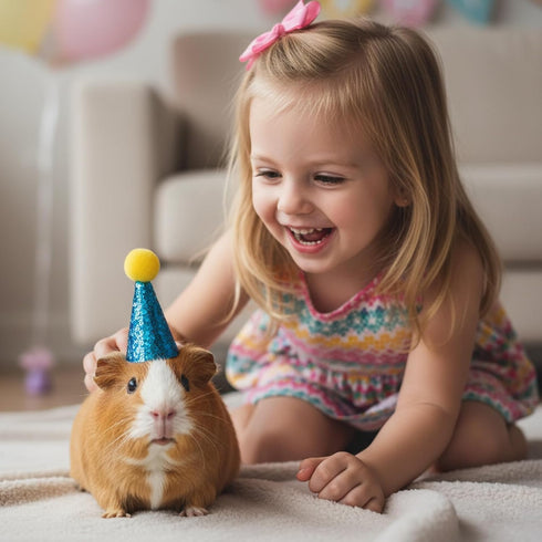 ZHLKHIOP 12PCS 2.36inch Set Stuffed Animal Party Hats, Mini Birthday Hats for Stuffed Animals, Dog Party Hat with Pom