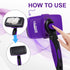 LILISAM Pet Self Cleaning Slicker Brush and Grooming Comb - Gently Removes Loose Hair, Tangles, and Dirt - Skin
