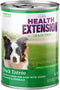 Health Extension Wet Dog Food, Duck Entree, 12.5 Oz / 374 g - Gluten & Grain-Free Natural Food (Pack of 12)