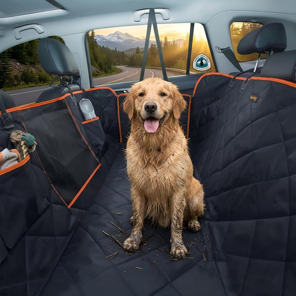 iBuddy Luxury Dog Car Seat Cover for Back Seat Breathable Mesh Window