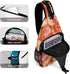 Generic Backpack 38x20cm Raw Bacon Crossbody Sling Bags Travel Chest Bag Casual Shoulder