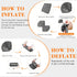 GDREAMT Backpacking Inflatable Seat Cushion, Self-Inflating Memory Foam Stadium Seats Cushion Portable Camping Air-Foam