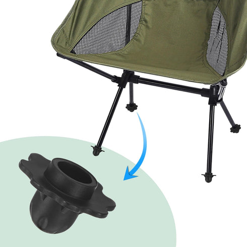 8-Pack 0.71"/ 18mm M METERXITY Camping Chair Foot, Tubing Dia Detachable Camping Chair Leg Covers Anti-Slip Stool Feet