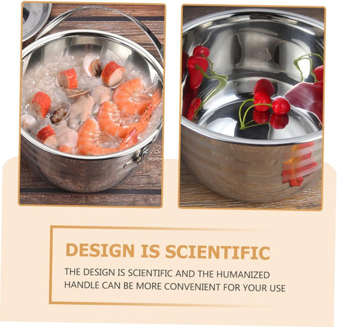 1pc 201 TIDTALEO Camping Pot Campfire Kettle Stock Pot Stainless Steel Saucepan Soup Pot Camping Oven Pot Big Pot