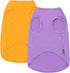 Plain Cotton Dog Shirts, Large Pet Costumes for Male & Female Dogs, Yellow & Purple, Size XXL