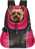 WOYYHO Pet Dog Carrier Backpack, Ventilated Mesh Front Backpack for Small Dogs, Safety Belt for Travel & Hiking