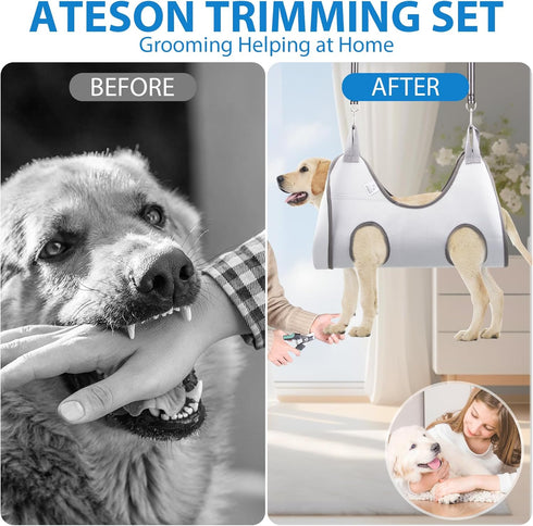 Hammock Trimming, Pet Grooming Harness for XL Large Dogs Nail Dog Sling for Cutting Nails, Dog Hanging Holder Hanger