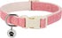 Breathable Cotton Dog Collar, Soft Padded Heavy Duty Adjustable Collar for Small Medium Large Dogs, Pink, Medium Size