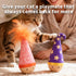 Lulu's world Wooden Interactive Cat Toy with Catnip - Nienie Tumbler Wobble Toy for Indoor Cats, Self-Righting Chaser