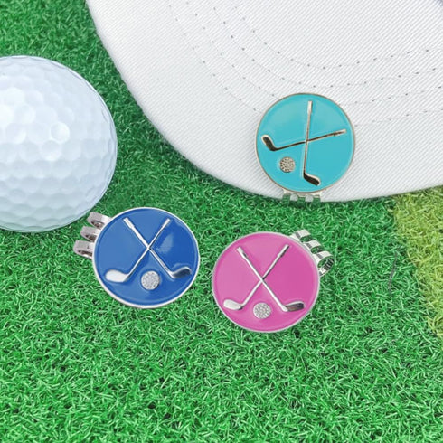 Golf Ball Markers with Metal Magnetic Hat Clips, 2Pcs Funny Golf Ball Marker Hat Clip, Golf Accessories for Men