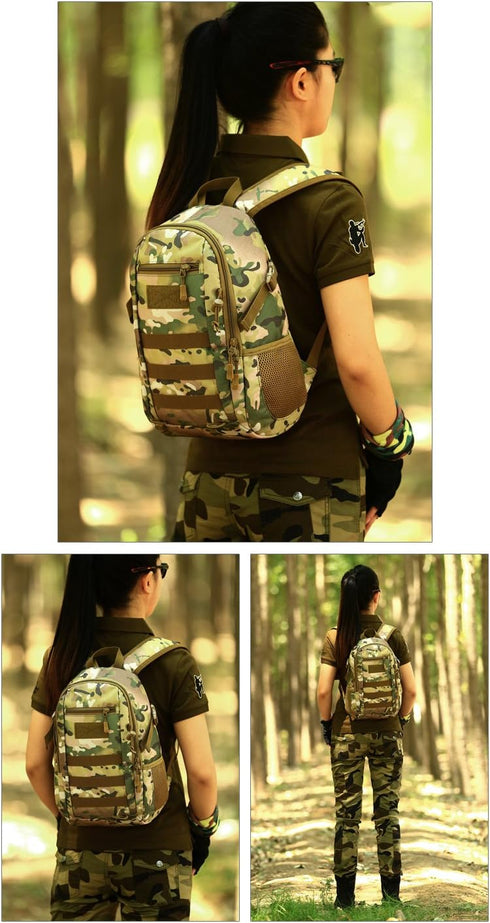 HUNTVP 10L/20L Mini Daypack Military MOLLE Backpack Rucksack for Tactical Assault, Hunting, Camping, Trekking