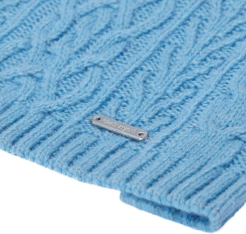 Blueberry Pet Classic Dog Sweater, Wool Blend Cable Knit Pullover Crewneck Winter Clothes in Alaskan Blue, 10"