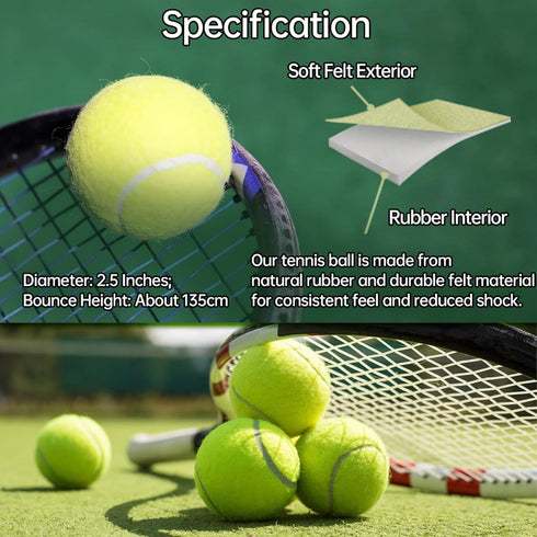 12 Pack Magicorange Tennis Balls, Advanced Training Tennis Balls Practice Balls, Come with Mesh Bag for Easy Transport