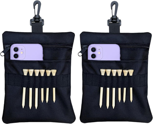 Zipper Golf Ball Bag, Golf Tee Pouch Bag, Golf Accessory Pouch, Golf Accessories for Men