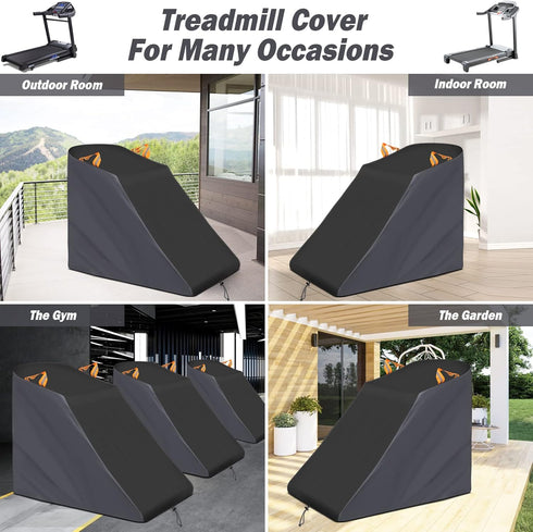 XYZCTEM Waterproof Treadmill Cover, Dustproof Running Machine Cover with Windproof Drawstring and Air Vents