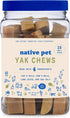 Native Pet Yak Chews - Long Lasting Dog Treats, Flavored Chews for Aggressive Chewers (15 Small Chews)