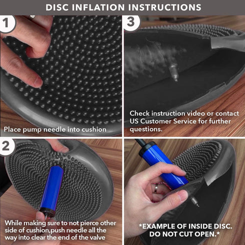 JFIT Inflatable Balance Disc - 13" or 26" Large Wobble Cushion Trainer