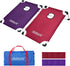Set Set 2 8 Portable Cornhole PVC Framed Corn Holes Outdoor Game with Cornhole Boards, Cornhole Bean Bags and Carrying