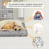 Replacement Dog Bed Cover, Washable Waterproof Canvas for Large Pet Crate Kennel, Zipper, 34x22x3.5 Inches (Gray)