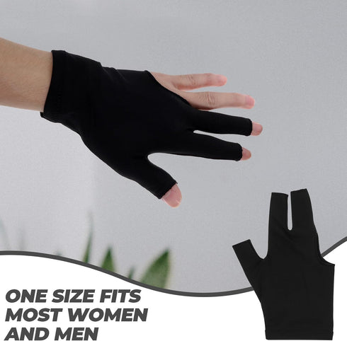 1 Billiard Gloves Pair Fingerless Protective Pool Gloves Wear-Resistant Elastic for Left Side Table Game Accessories