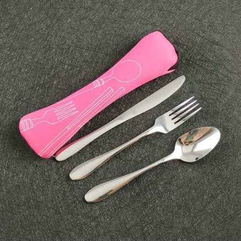 Set Sets Set Set Ochine Portable Travel Utensils Portable Stainless Steel Flatware Travel Camping Cutlery Portable