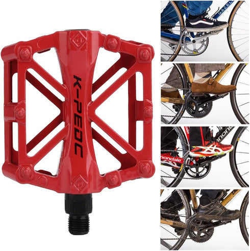 Lightweight Aluminium CNC Bike Platform Pedals for Road Cycling, MTB, BMX - 2pcs