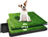 Daslakdc Dog Urinal containing 2 Replaceable lawns, Dog Potty Grass .Portable pet bedpans