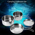 QANYEGN Set, Portable Stainless Steel Cookware Camping Mess Kit, Stainless Steel Camping Cookware for Camping or Other