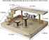 Set Hamiledyi Dwarf Hamster Activity Playground Natural Wood Gerbil Climbing Platform Mice Living Gym System Syrian