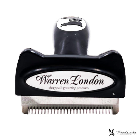 Deshedding Dog Brush by Warren London | Stainless Steel Deshedding Tool for Short Hair - Medium Dogs