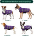 Kuoser Waterproof Dog Coat, Adjustable XL Jacket for Extra Large Dogs, Reversible Cozy Winter Apparel, Purple