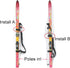 YYST Ski Tote | Backpack Carrier for Skis and Poles | Ski and Pole Carry Sling Strap - Free Your Hand!