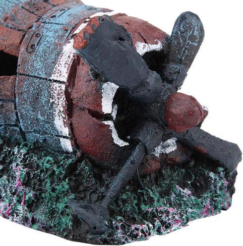 No Pollution Aquarium Plane Decor, Artificial Fish Tank Ornament for Decorating, Resin Material
