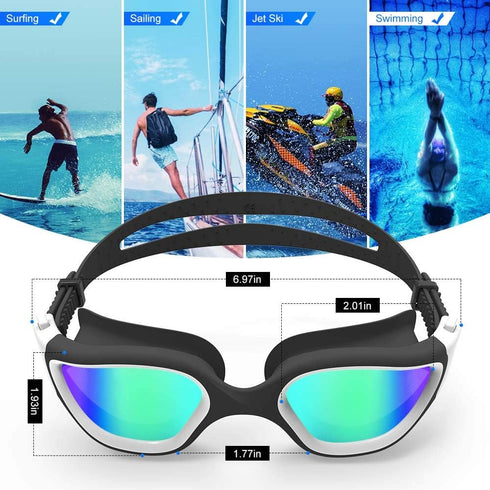 ZIONOR G1 Polarized Swimming Goggles - Unisex Adult Women Anti Fog 100% Anti UV Diving Goggles