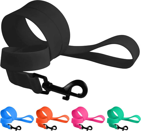 CollarDirect Waterproof Dog Leash Small Medium Large Durable Pet Leashes for Walking Training Running (L, Black)
