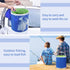 Homelove Collapsible Camping Fishing Bucket - 11L Durable Pop Up Water Bucket with Net and Rope for Outdoor Activities
